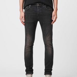 All Saints Black/Charcoal Skinny Jeans 28 Waist